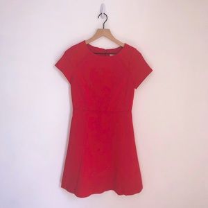 Red J. Crew Shortsleeve Dress